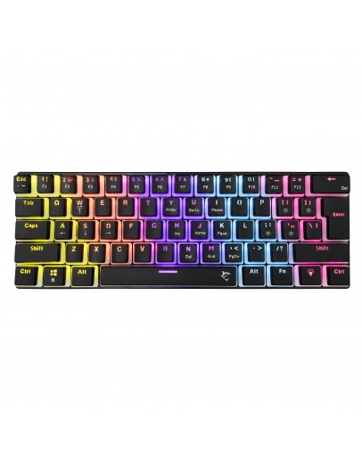 White Shark геймърска механична клавиатура Gaming Mechanical Keyboard ASHIKO 2 - Red Switches (English US), Black