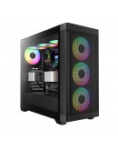 Gamdias кутия Case E-ATX - ATHENA M3 Black - USB-C, 4 x 120 mm A-RGB, Mesh, Tempered Glass