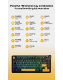 Aula геймърска механична клавиатура Wireless Gaming Mechanical Keyboard AU75 - Bloomfield Switch [Linear] (English US), Beige