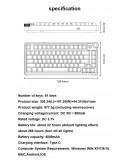 Aula геймърска механична клавиатура Wireless Gaming Mechanical Keyboard AU75 - Bloomfield Switch [Linear] (English US), Beige