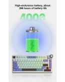 Aula геймърска механична клавиатура Wireless Gaming Mechanical Keyboard AU75 - Bloomfield Switch [Linear] (English US), Turmeric yellow