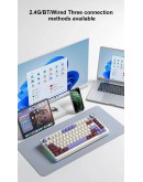 Aula геймърска механична клавиатура Wireless Gaming Mechanical Keyboard AU75 - Bloomfield Switch [Linear] (English US), Turmeric yellow