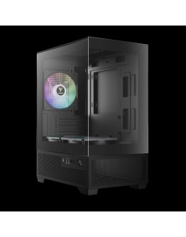 Gamdias кутия Case mATX - AURA GC9M Elite - 3 x 120 mm A-RGB, USB-C, Tempered Glass