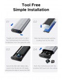 Orico външна кутия за диск Storage - Case - M.2 NVMe M-key 10 Gbps, Silicone Protective Case, USB-C/A - AXM2-G2-V1-GY