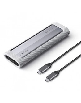 Orico външна кутия за диск Storage - Case - M.2 NVMe/SATA M/B key - USB3.1 Type-C, Silicone Protective Case, 10Gbps - AXM2S-G2-GY-BP