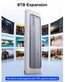 Orico външна кутия за диск Storage - Case - M.2 NVMe/SATA M/B key - USB3.1 Type-C, Silicone Protective Case, 10Gbps - AXM2S-G2-GY-BP