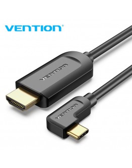 Vention Кабел Type-C to HDMI Cable Right Angle 1.5M Black - CGVBG