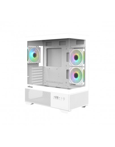 Zalman кутия Case ATX - Chronix WHITE V2 - 3 x 120 mm A-RGB, USB-C, Tempered Glass