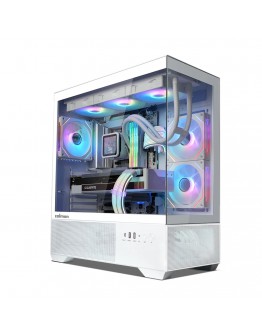 Zalman кутия Case ATX - Chronix WHITE V2 - 3 x 120 mm A-RGB, USB-C, Tempered Glass