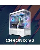 Zalman кутия Case ATX - Chronix WHITE V2 - 3 x 120 mm A-RGB, USB-C, Tempered Glass