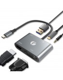 VCom докинг станция Docking Station Type-C Power Distribution 3.0 100W - HDMI, Type-C x 1, USB3.0 - CU4511