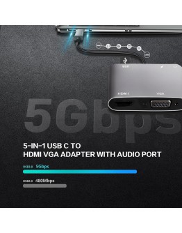 VCom докинг станция Docking Station Type-C Power Distribution 3.0 100W - HDMI, Type-C x 1, USB3.0 - CU4511