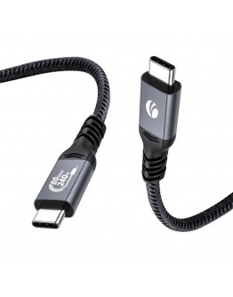 VCom кабел Cable Thunderbolt 5 / USB4 - USB-C 80Gbps PD240W 0.6m Black - CU584M-0.6m