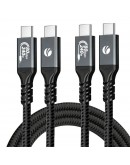 VCom кабел Cable Thunderbolt 5 / USB4 - USB-C 80Gbps PD240W 0.6m Black - CU584M-0.6m