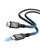 VCom кабел Cable Thunderbolt 5 / USB4 - USB-C 80Gbps PD240W 1m Black - CU584M-1m