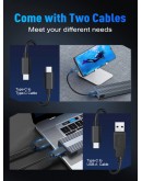 VCom външна кутия за диск Storage Case - M.2 NVMe/SATA/NGFF M/B key - 10Gbps USB3.1 Type-C/A - CU850SN