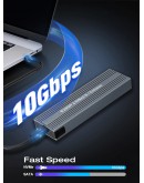 VCom външна кутия за диск Storage Case - M.2 NVMe/SATA/NGFF M/B key - 10Gbps USB3.1 Type-C/A - CU850SN