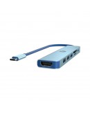 VCom докинг станция Docking Station Type-C 7-in-1 - CUE18 - PD3.0 100W, HDMI, USB3.0 x 1, USB2.0 x 2, SD, TF