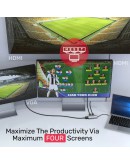 Unitek докинг станция Docking Station Type-C 5-in-1 - uHUB P5 Trio D1051A - USB-C PD100W x 1, HDMI x 2, VGA, USB3.0 x 1