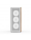 AeroCool кутия Case ATX - D501A White, Addressable RGB, Wood