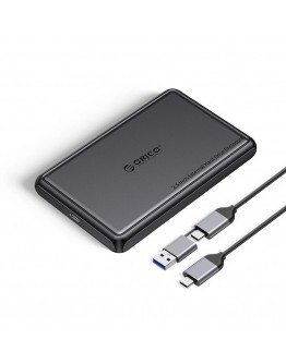 Orico външна кутия за диск Storage - Case - 2.5 inch USB-C/A Black - DDL25-C3-BK