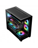 Darkflash кутия Case mATX - DS900M Black - 6 x 120 mm Infinity Mirror A-RGB