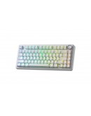Aula геймърска механична клавиатура Wireless Gaming Mechanical Keyboard F75HE - Black King Magnetic Switch [Linear] (English US), White