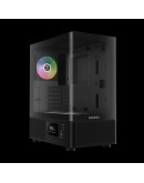 Gamdias кутия Case ATX - ATLAS E2 - 3 x 120 mm A-RGB, Digital Display, Curved Glass
