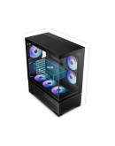 Gamdias кутия Case mATX - AURA GC12 ARGB BK - 6 x 120 mm A-RGB, USB-C, Tempered Glass