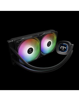 Gamdias водно охлаждане Water Cooling 240mm - AURA GL240 DIGITAL - Digital Display, aRGB