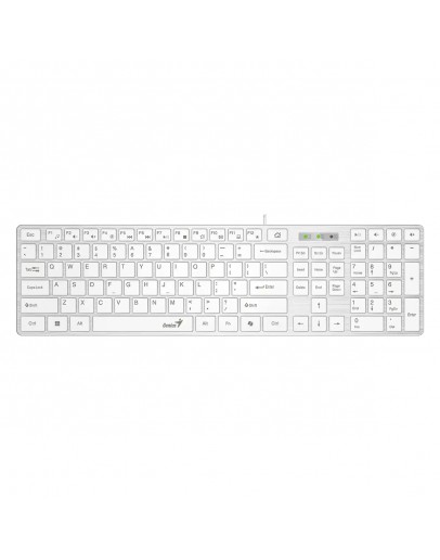 Genius клавиатура Slim Keyboard SlimStar 126 White - Copilot, Low profile Chocolate