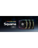 Geometric Future Комплект вентилатори Fan Pack 3-in-1 140 mm - Squama 2503B-14 Black