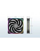 Geometric Future Комплект вентилатори Fan Pack 3-in-1 140 mm - Squama 2503B-14 Black
