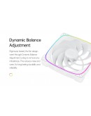Geometric Future Комплект вентилатори Fan Pack 3-in-1 140 mm, Reversed - Squama 2503RW-14 White