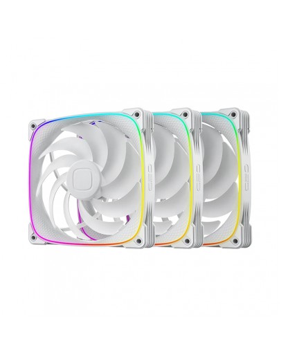 Geometric Future Комплект вентилатори Fan Pack 3-in-1 140 mm - Squama 2503W-14 White