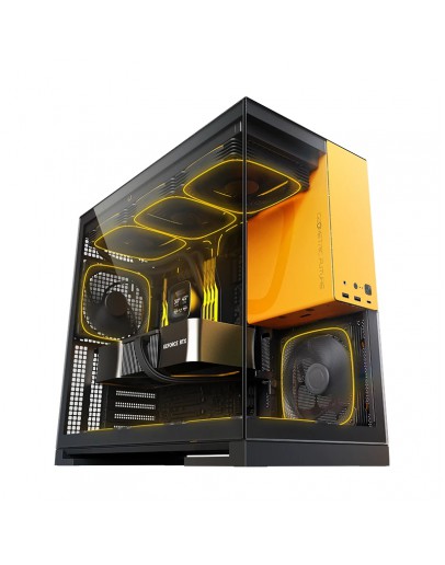 Geometric Future кутия Case EATX - Model 5 Black/Yellow - 5 x 140 mm aRGB fans included