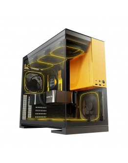 Geometric Future кутия Case EATX - Model 5 Black/Yellow - 5 x 140 mm aRGB fans included