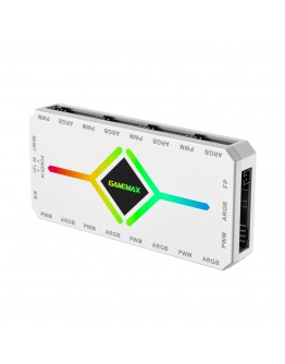 Gamemax разклонител за вентилатори Fan Hub - V4.0 PWM ARGB Hub + Controller White