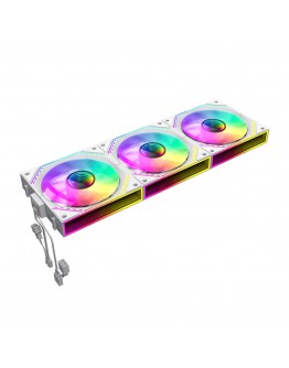 Gamemax Комплект вентилатори Fan Pack 3-in-1 3x120mm - FN12A-S3I White, Daisy-Chain, Addressable RGB