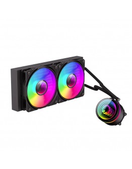 Gamemax водно охлаждане Water Cooling IceBurg 240 Infinity Black - Infinity Mirror, Addressable RGB