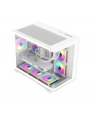 Gamemax кутия Case mATX - HYPE-M White - 3 x 120 mm Addressable RGB fans