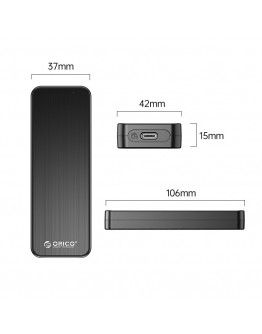 Orico външна кутия за диск Storage - Case - M.2 NVMe M key - USB3.1 Gen2 Type-C, 10Gbps - HM2-G2-BK