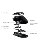 MCHOSE професионална геймърска мишка A7 V2 Ultra Black - Wireless Gaming Mouse - Dual 8K, Omron Mechanical