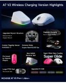 MCHOSE професионална геймърска мишка A7 V2 Ultra Black - Wireless Gaming Mouse - Dual 8K, Omron Mechanical