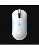 MCHOSE професионална геймърска мишка A7 V2 Ultra White - Wireless Gaming Mouse - Dual 8K, Omron Mechanical