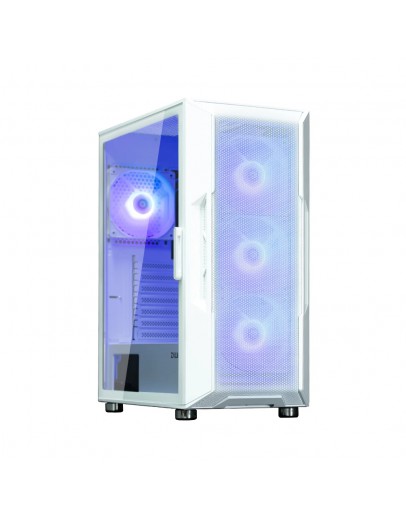 Zalman кутия Case ATX - i3 NEO ARGB White - Mesh, aRGB, Tempered Glass