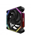Darkflash Комплект вентилатори Fan Pack 3-in-1 3x120mm - INF34 Black, Daisy-Chain, Addressable RGB