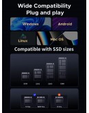 Orico външна кутия за диск/докинг станция Storage - Case/Docking Station - M.2 NVMe/NGFF - IT18C3-GY