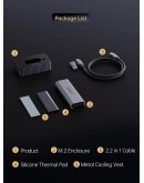 Orico външна кутия за диск/докинг станция Storage - Case/Docking Station - M.2 NVMe/NGFF - IT18C3-GY