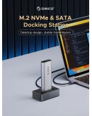 Orico външна кутия за диск/докинг станция Storage - Case/Docking Station - M.2 NVMe/NGFF - IT18C3-GY